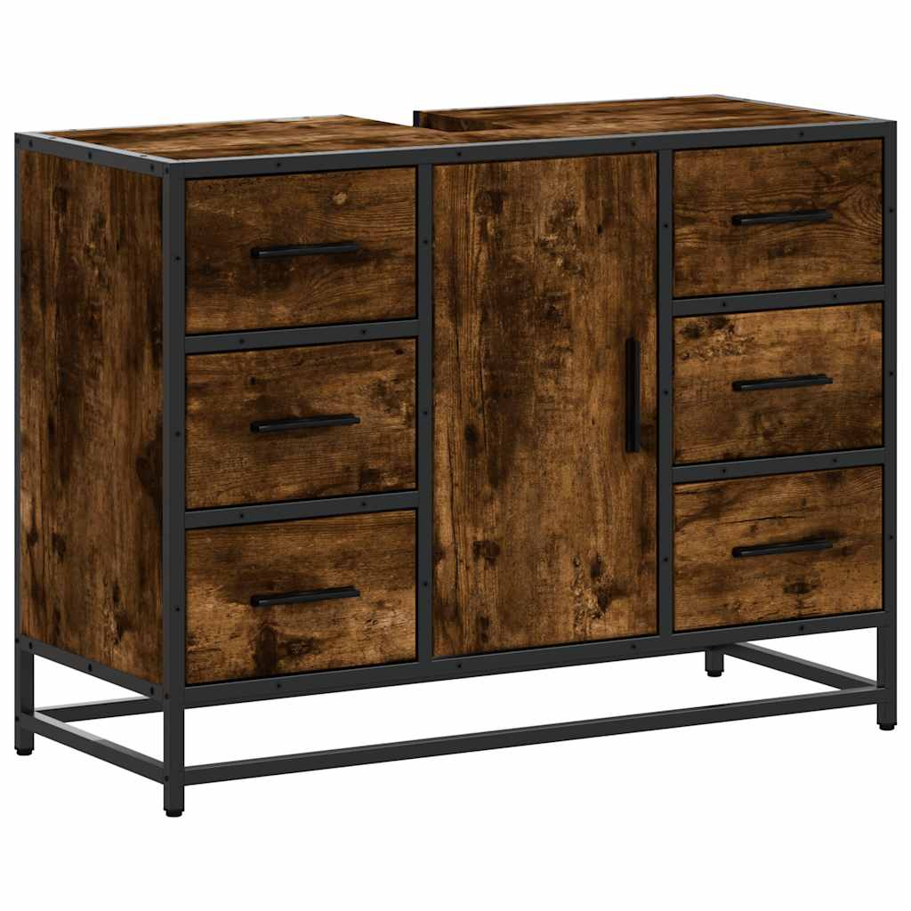 Servantskap røkt eik 80x33x60 cm konstruert tre