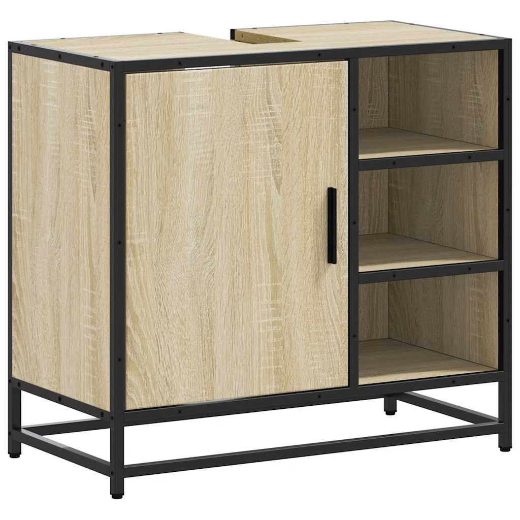 Baderomsskap Sonoma eik 65x33x60 cm konstruert tre