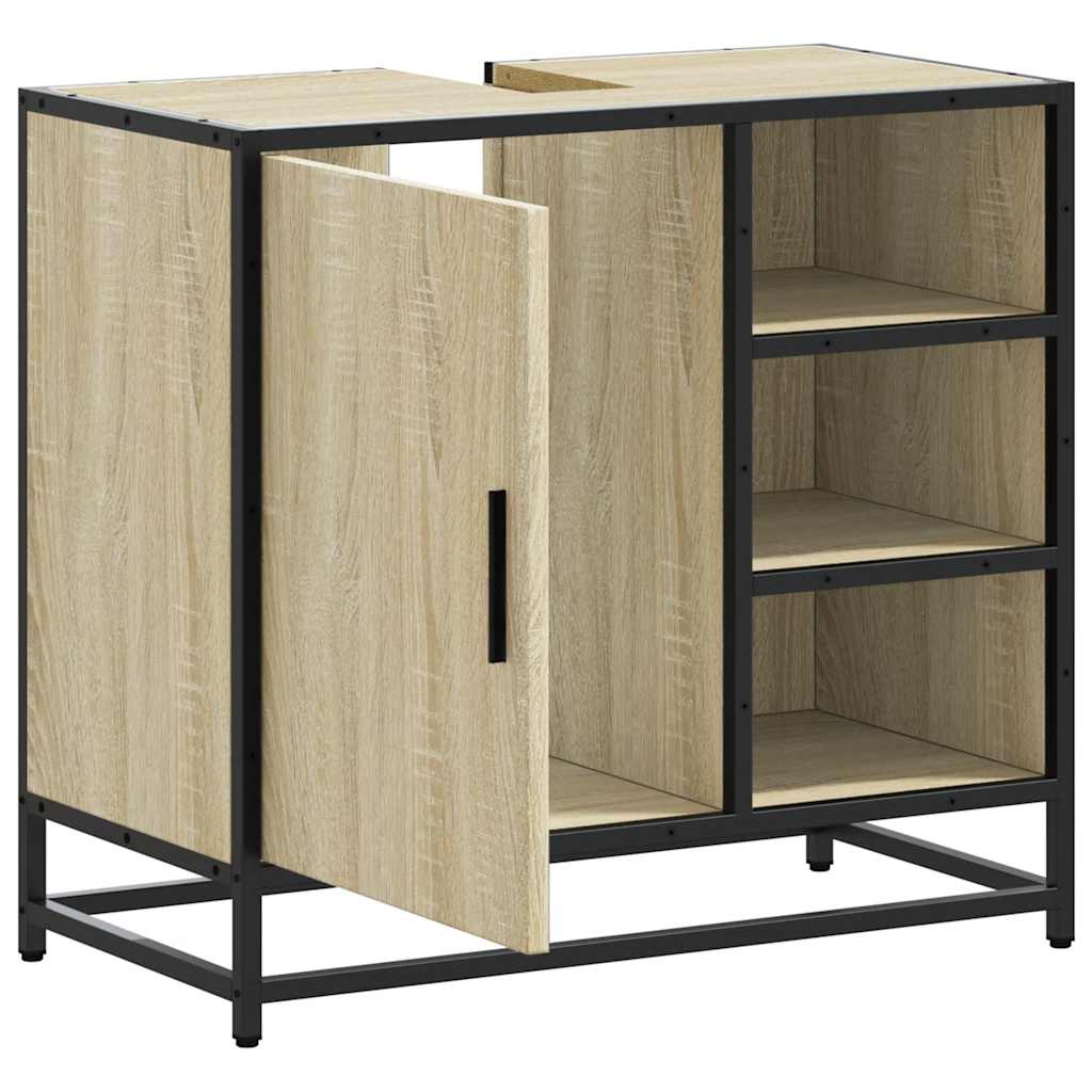 Baderomsskap Sonoma eik 65x33x60 cm konstruert tre