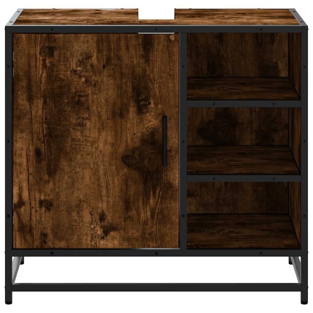 Baderomsskap røkt eik 65x33x60 cm konstruert tre