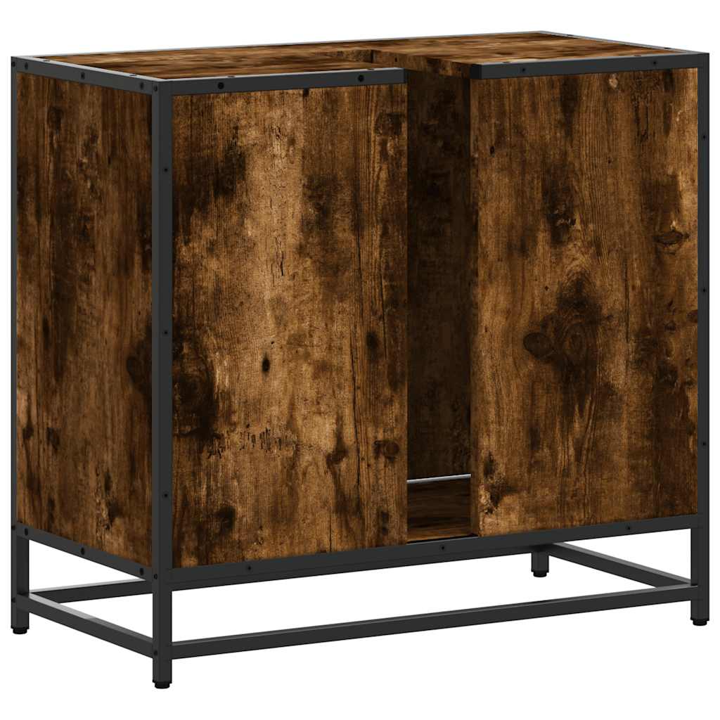 Baderomsskap røkt eik 65x33x60 cm konstruert tre