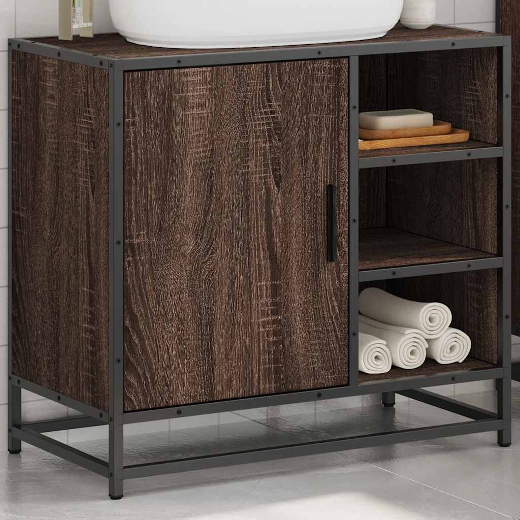Servantskap brun eik 65x33x60 cm konstruert tre