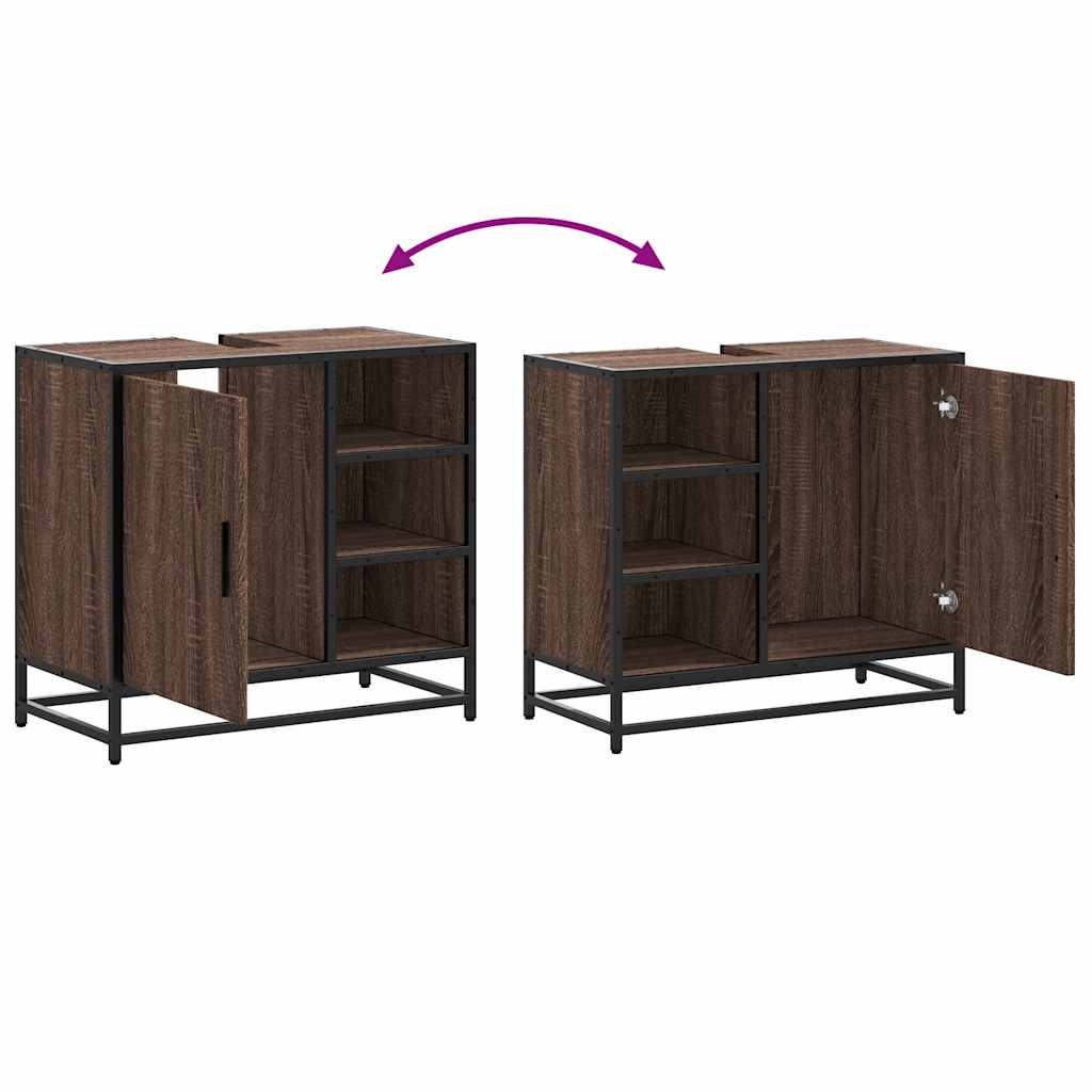 Servantskap brun eik 65x33x60 cm konstruert tre