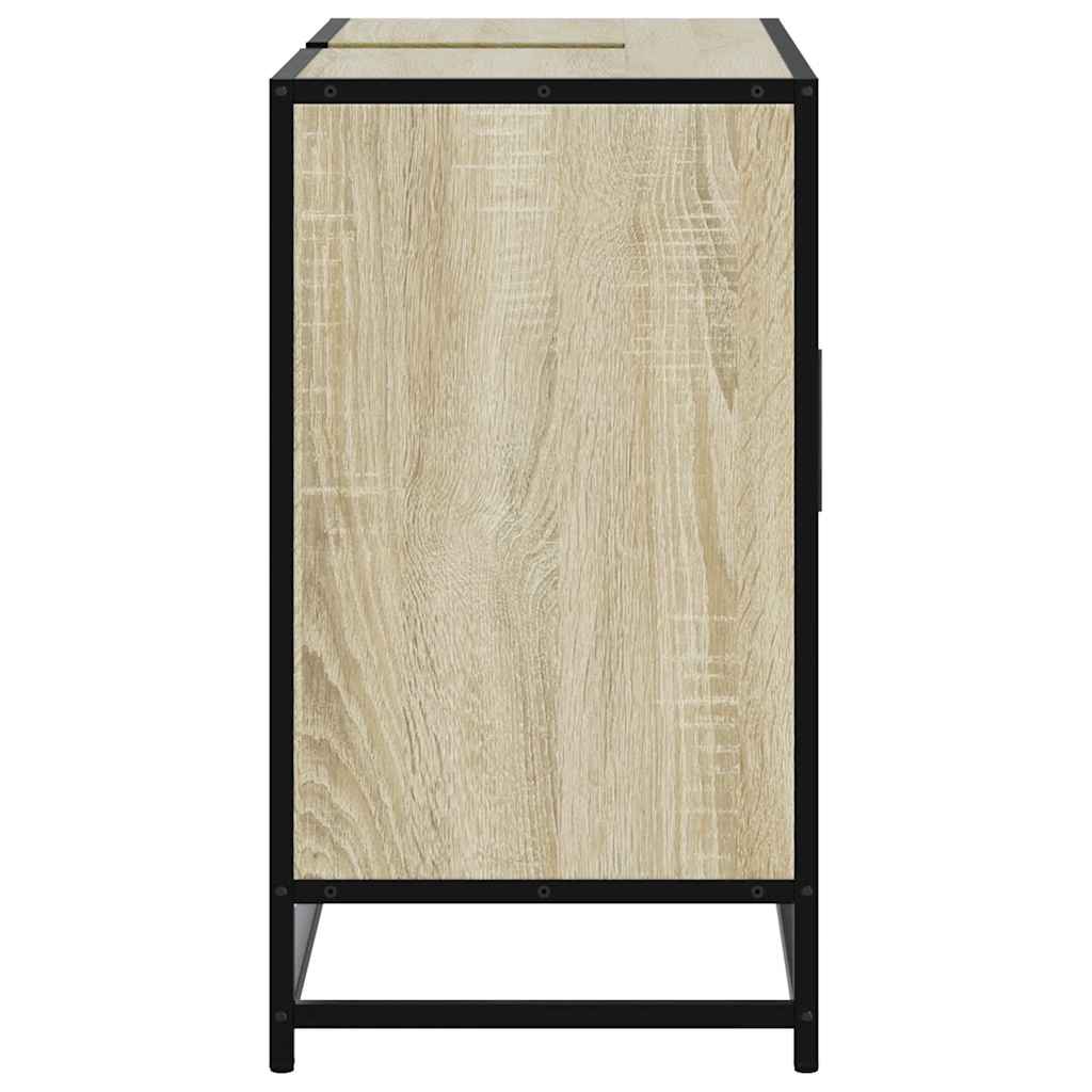 Baderomsskap Sonoma eik 80x33x60 cm konstruert tre