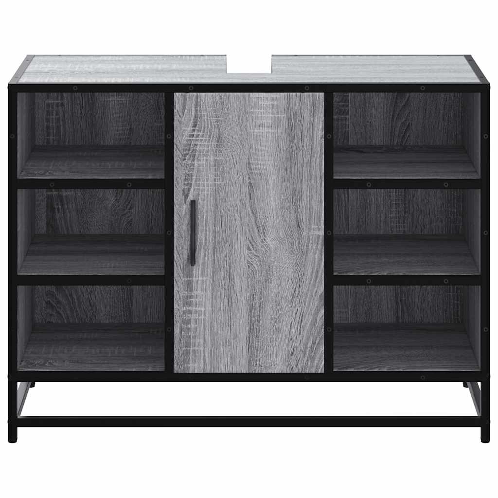 Servantskap grå sonoma 80x33x60 cm konstruert tre