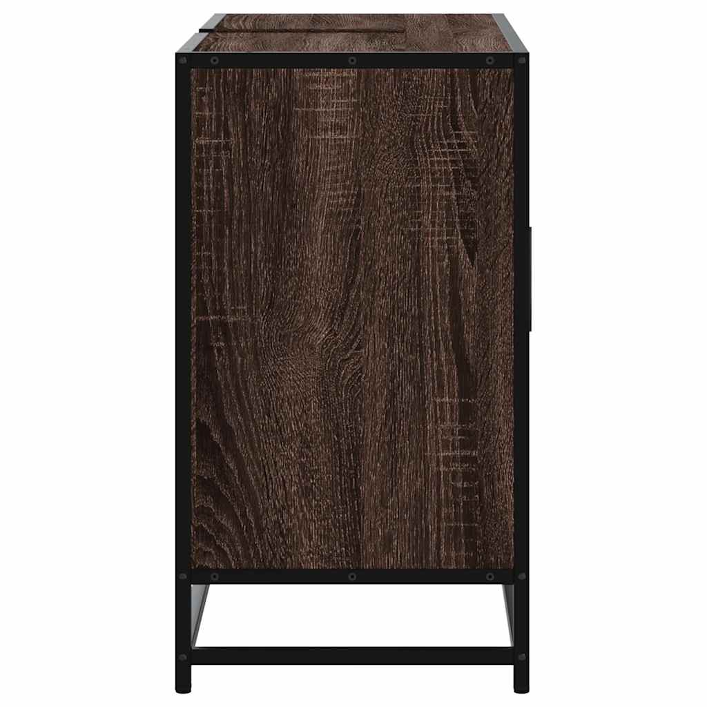 Servantskap brun eik 80x33x60 cm konstruert tre