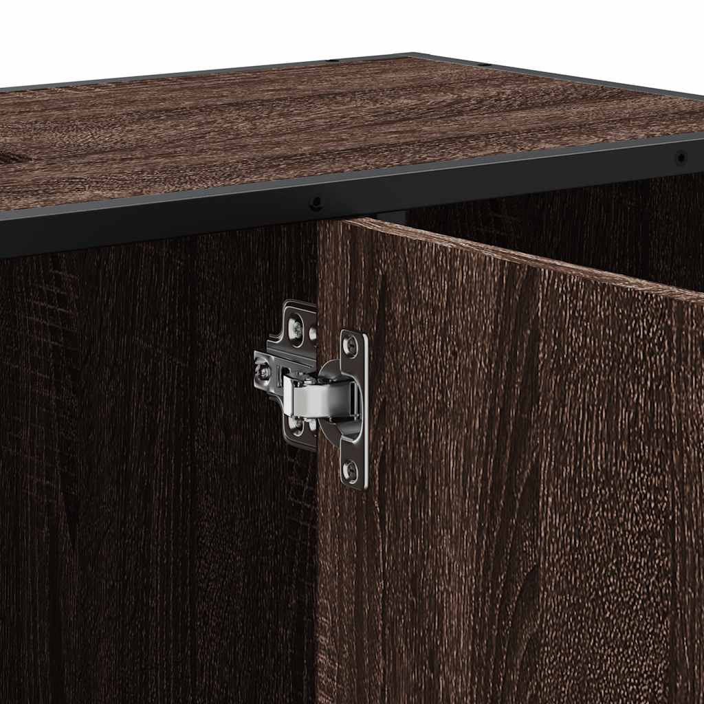Servantskap brun eik 80x33x60 cm konstruert tre