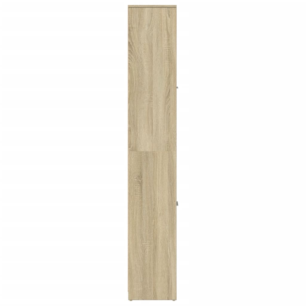 Baderomsskap sonoma eik 30x30x183,5 cm sponplate vidaXL