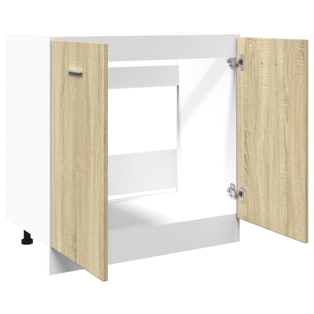 Bunnskap til vask "Lyon" sonoma eik 80x46x81,5 cm sponplate