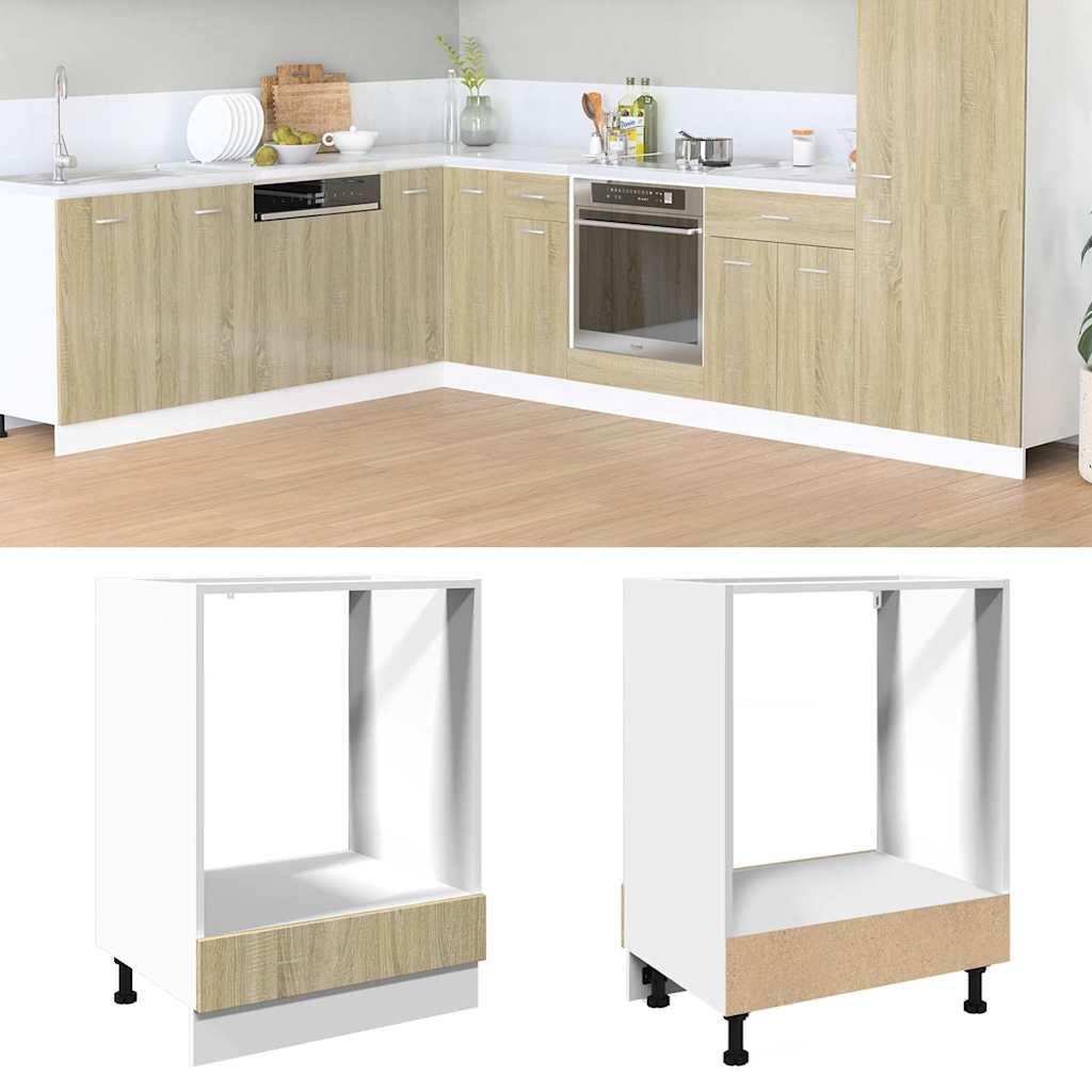 Ovnskap sonoma eik 60x46x81,5 cm sponplate