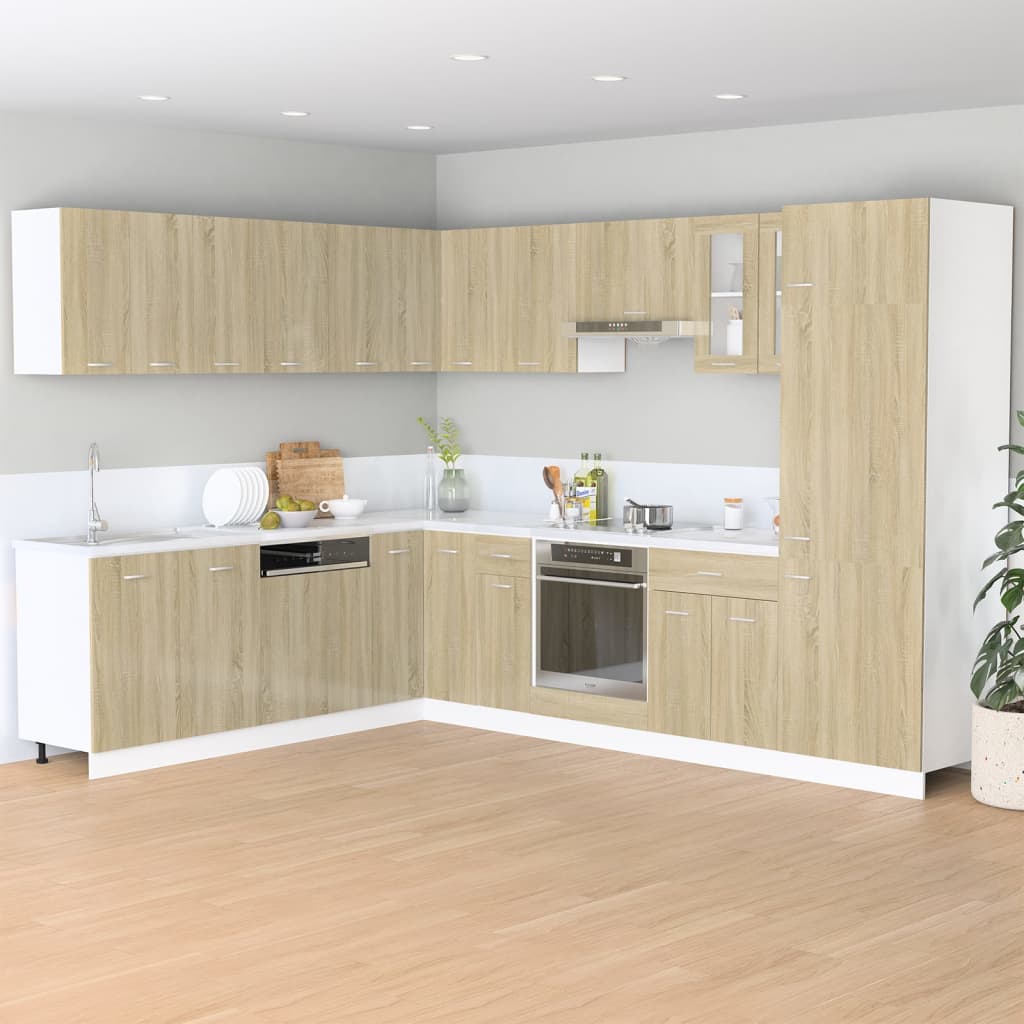Veggmontert skap "Lyon" sonoma eik 50x31x60 cm konstruert tre