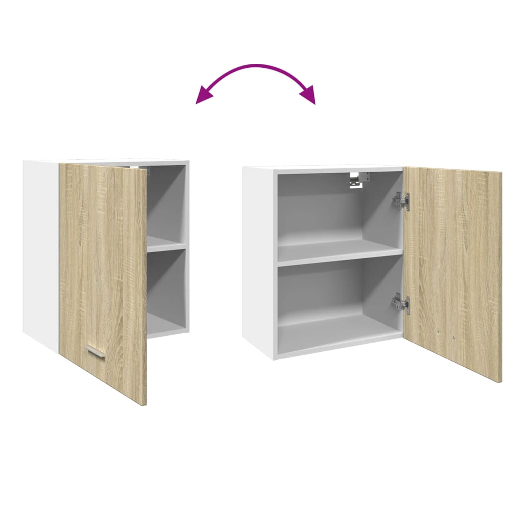 Veggmontert skap "Lyon" sonoma eik 50x31x60 cm konstruert tre