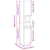 Baderomsskap sonoma eik 32x34x188,5 cm konstruert tre