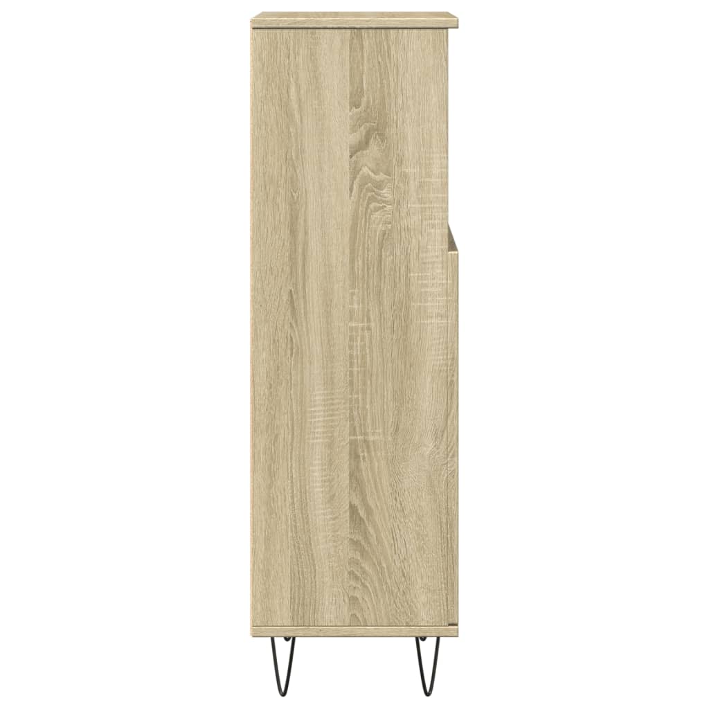 Baderomsskap sonoma eik 30x30x100 cm konstruert tre