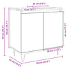 Servantskap sonoma eik 58x33x60 cm konstruert tre