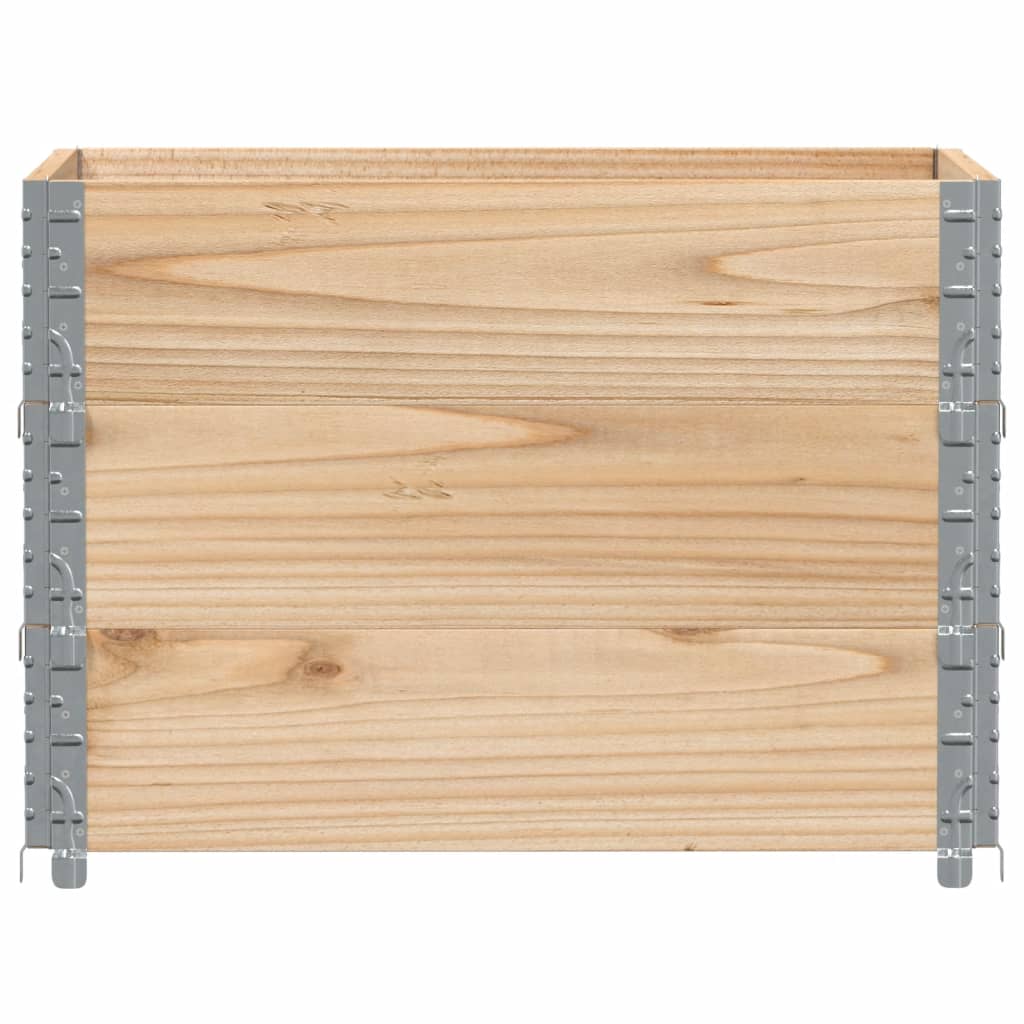 Pallekarmer 3 stk grå 80x60 cm heltre furu