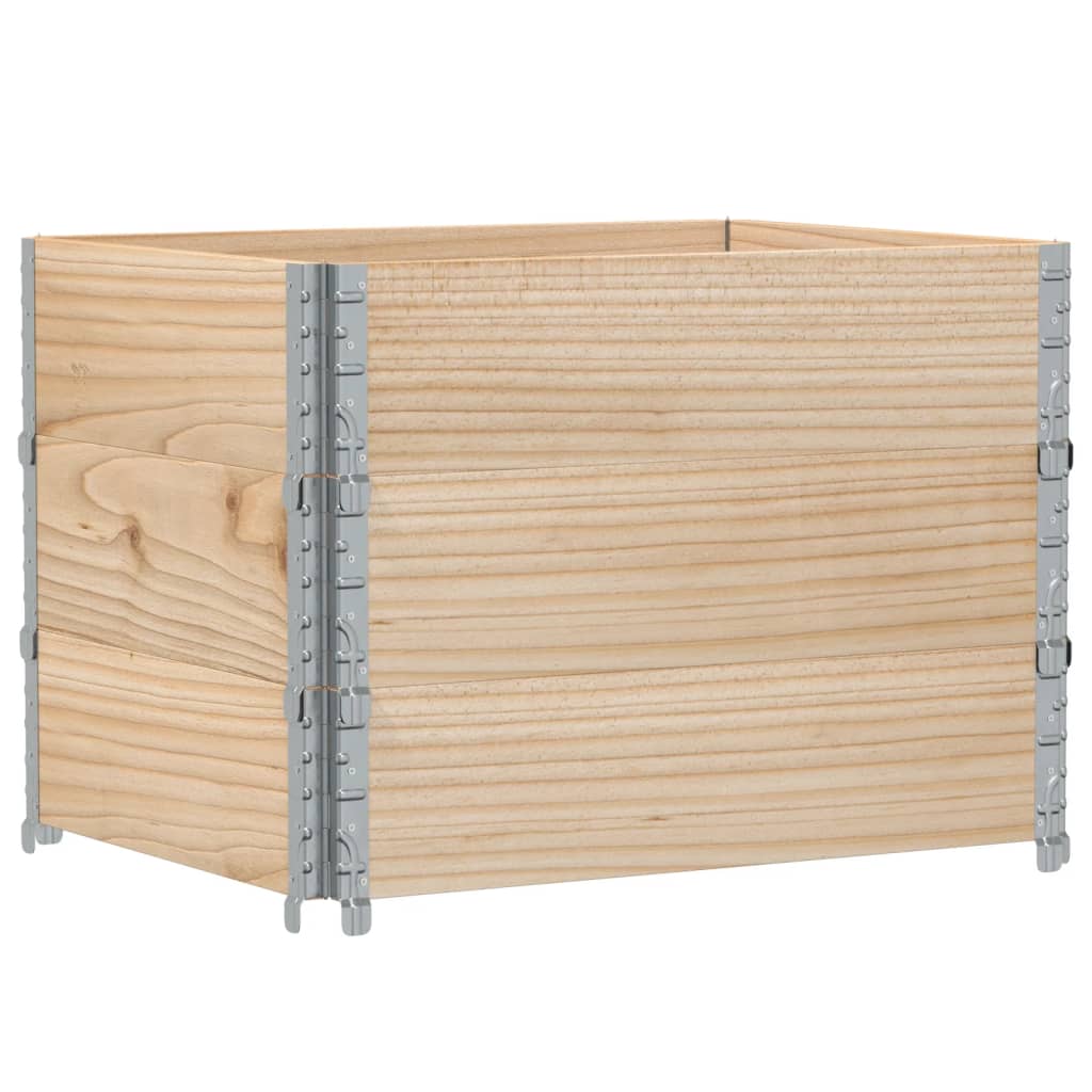 Pallekarmer 3 stk grå 80x60 cm heltre furu