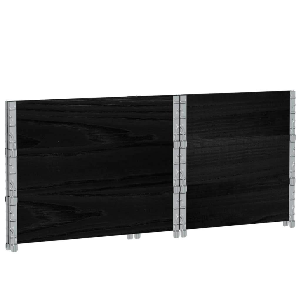 Pallekarmer 3 stk svart 80x60 cm heltre furu