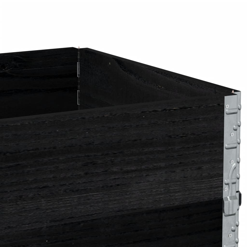 Pallekarmer 3 stk svart 80x60 cm heltre furu