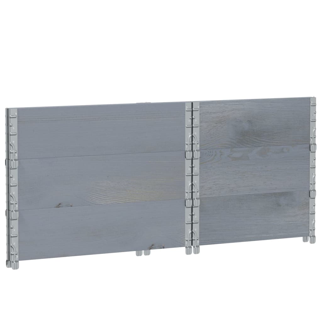 Pallekarmer 3 stk grå 80x60 cm heltre furu