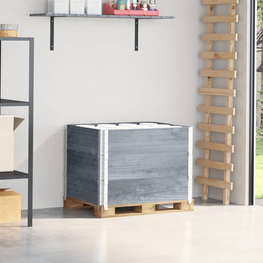 Pallekarmer 3 stk grå 80x60 cm heltre furu