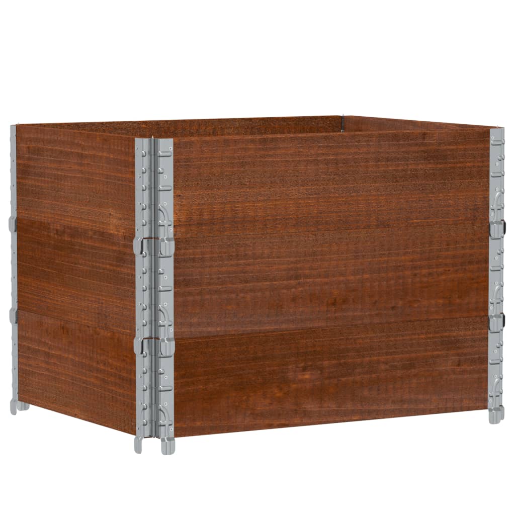 Pallekarmer 3 stk brun 80x60 cm heltre furu