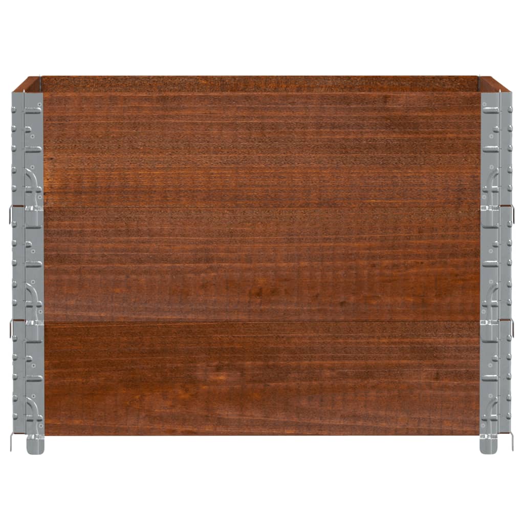 Pallekarmer 3 stk brun 80x60 cm heltre furu