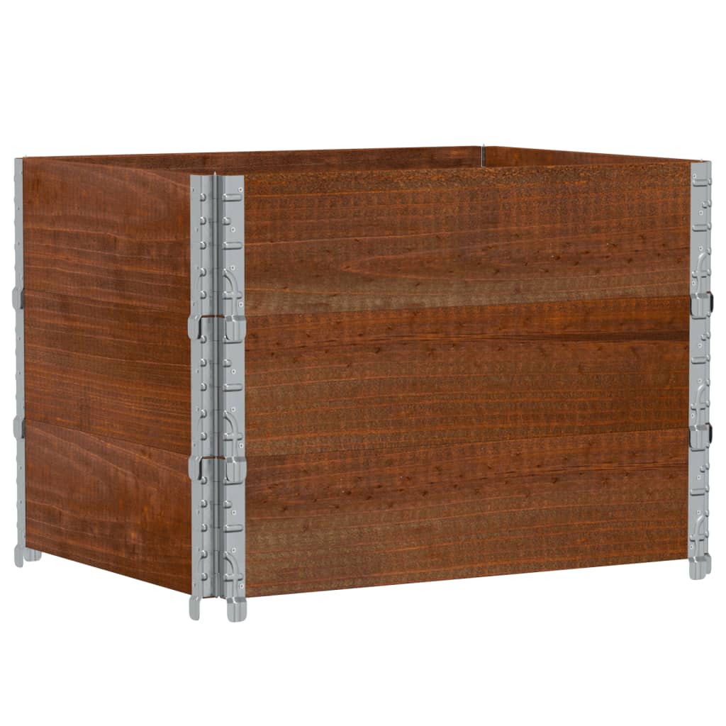 Pallekarmer 3 stk brun 80x60 cm heltre furu