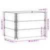 Pallekarmer 3 stk brun 80x60 cm heltre furu