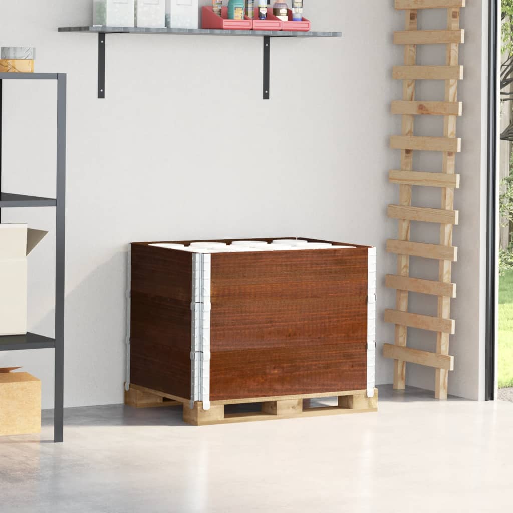 Pallekarmer 3 stk brun 80x60 cm heltre furu