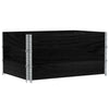 Pallekarmer 3 stk svart 120x80 cm heltre furu