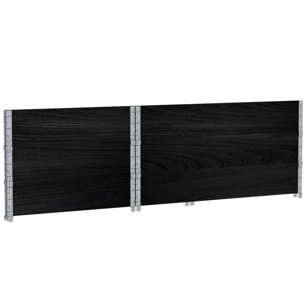 Pallekarmer 3 stk svart 120x80 cm heltre furu