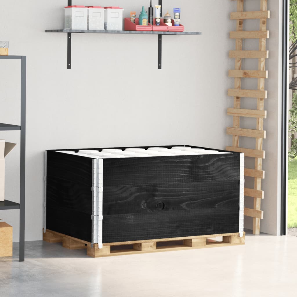Pallekarmer 3 stk svart 120x80 cm heltre furu