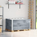 Pallekarmer 3 stk grå 120x80 cm heltre furu