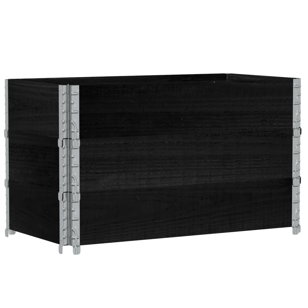 Pallekarmer 3 stk svart 100x50 cm heltre furu