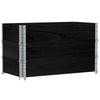 Pallekarmer 3 stk svart 100x50 cm heltre furu