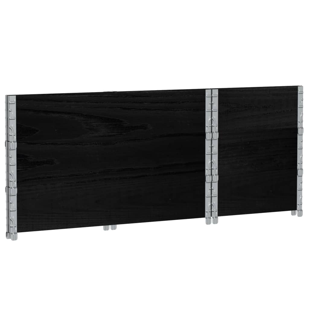 Pallekarmer 3 stk svart 100x50 cm heltre furu