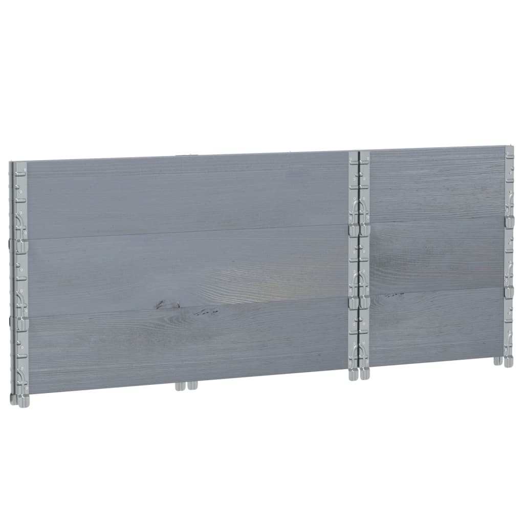 Pallekarmer 3 stk grå 100x50 cm heltre furu