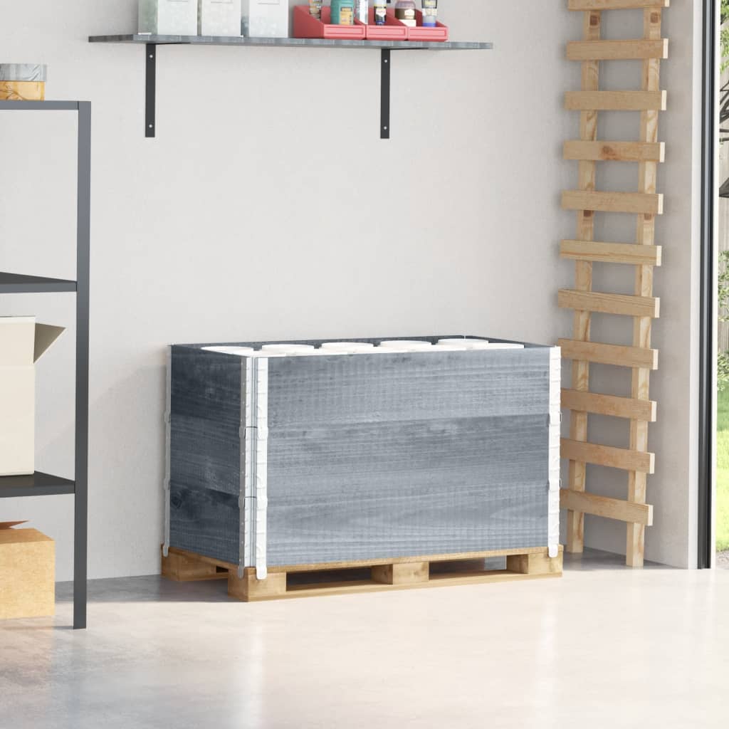 Pallekarmer 3 stk grå 100x50 cm heltre furu
