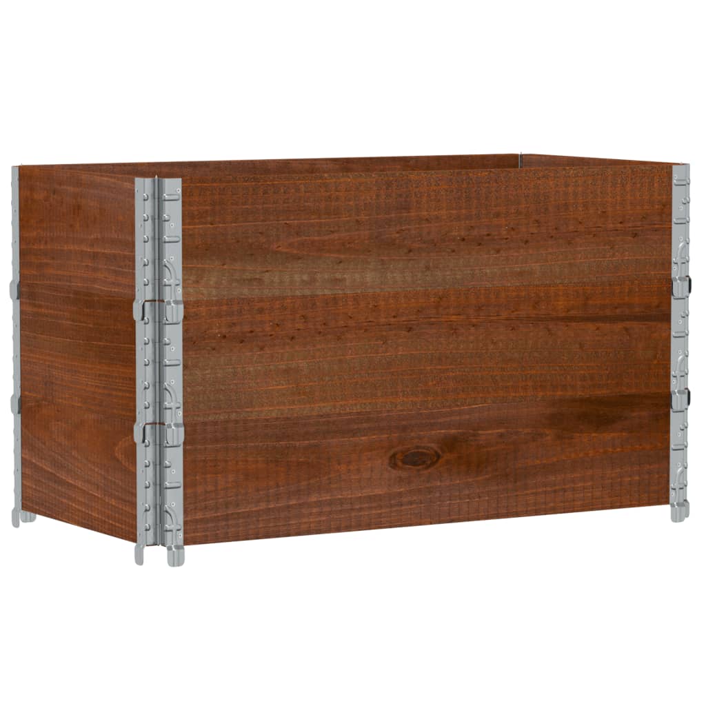 Pallekarmer 3 stk brun 100x50 cm heltre furu