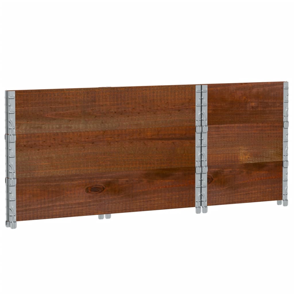 Pallekarmer 3 stk brun 100x50 cm heltre furu vidaXL