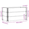 Pallekarmer 3 stk brun 100x50 cm heltre furu