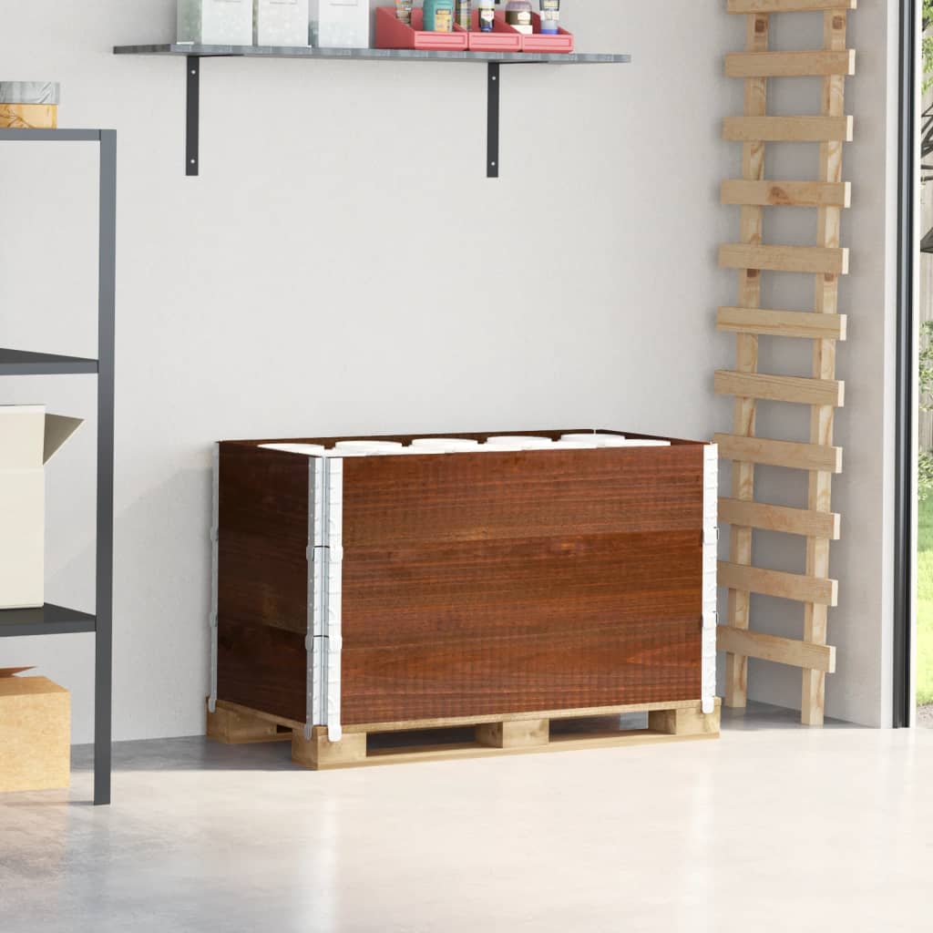 Pallekarmer 3 stk brun 100x50 cm heltre furu vidaXL