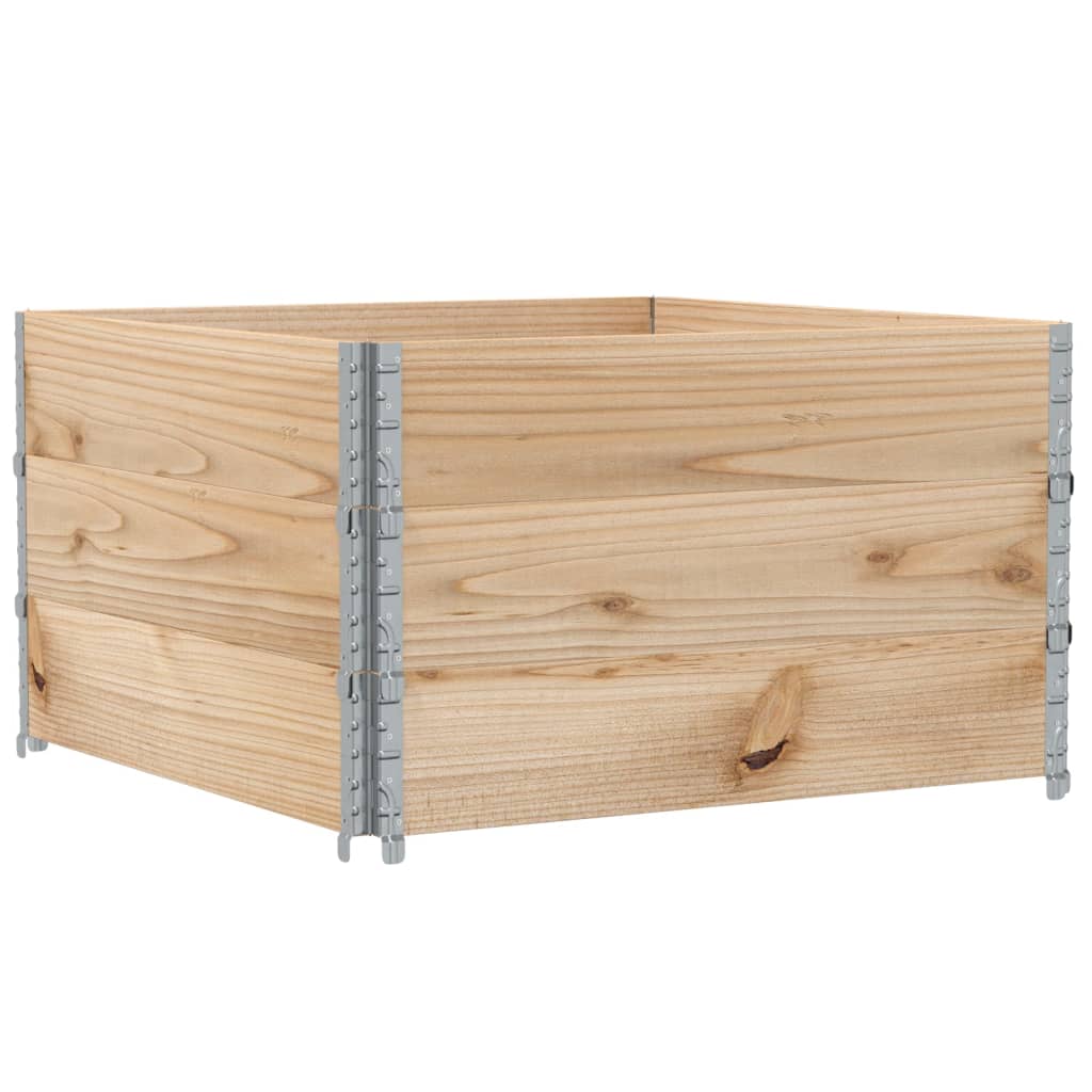 Pallekarmer 3 stk 100x100 cm heltre furu vidaXL