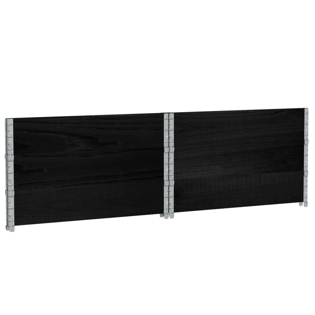 Pallekarmer 3 stk svart 100x100 cm heltre furu