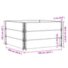 Pallekarmer 3 stk grå 100x100 cm heltre furu