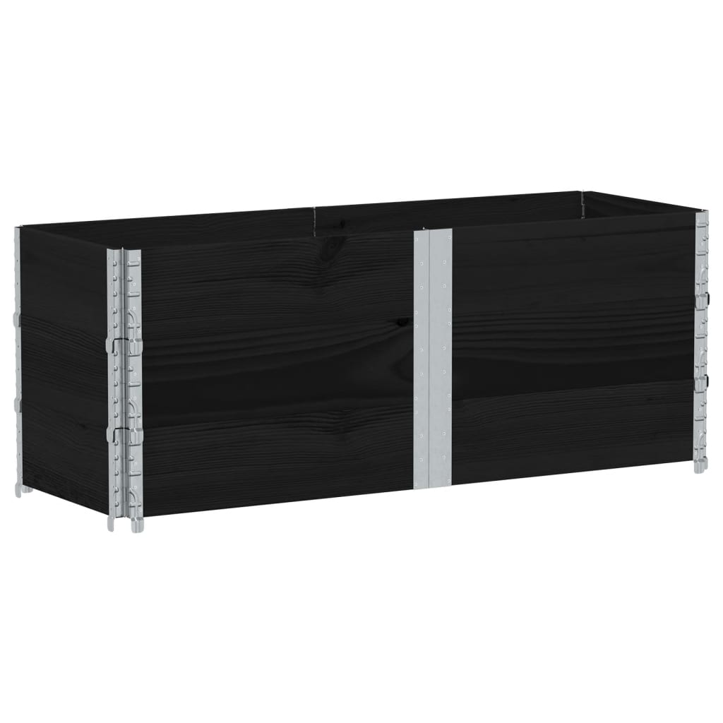 Pallekarmer 3 stk svart 150x50 cm heltre furu