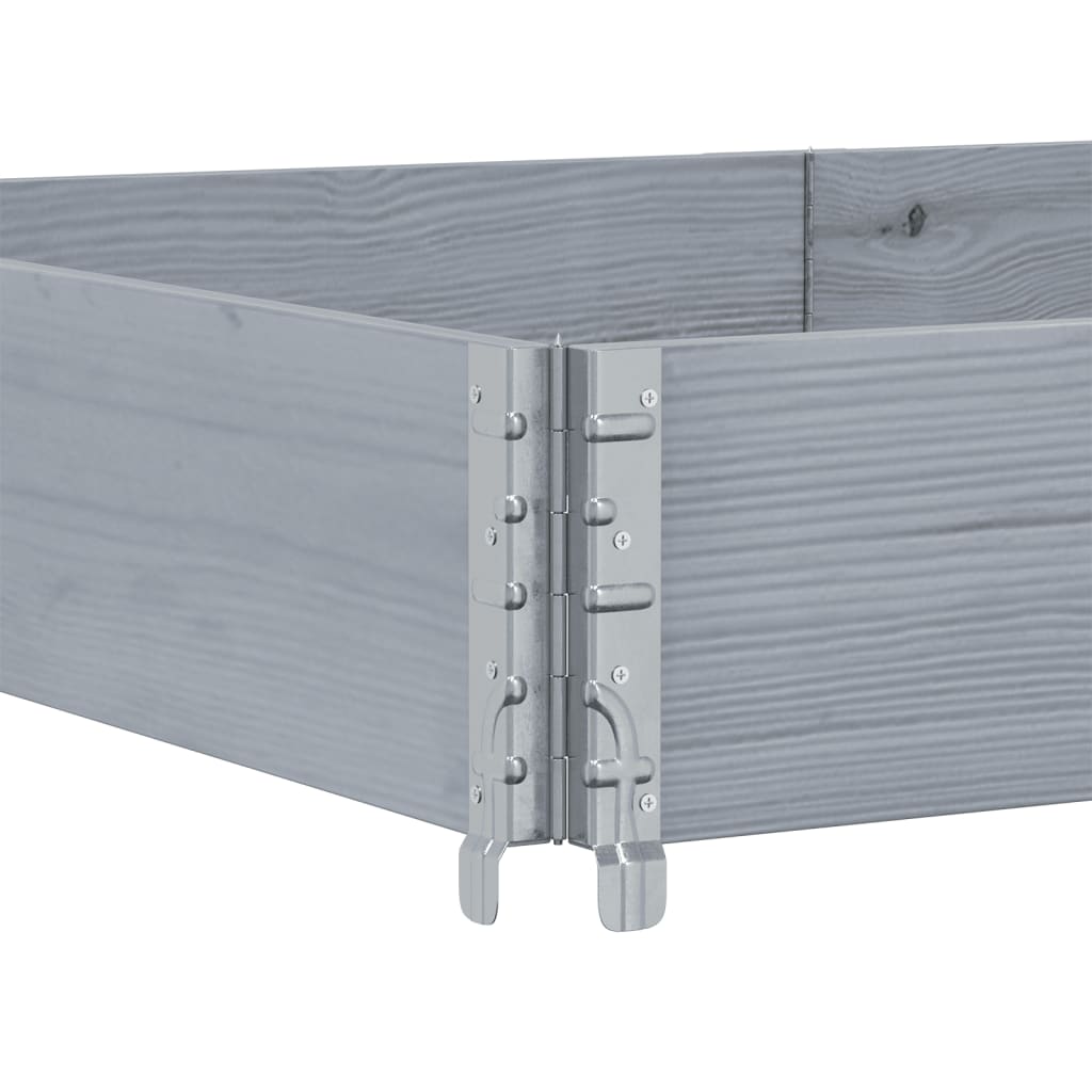 Pallekarmer 3 stk grå 150x50 cm heltre furu