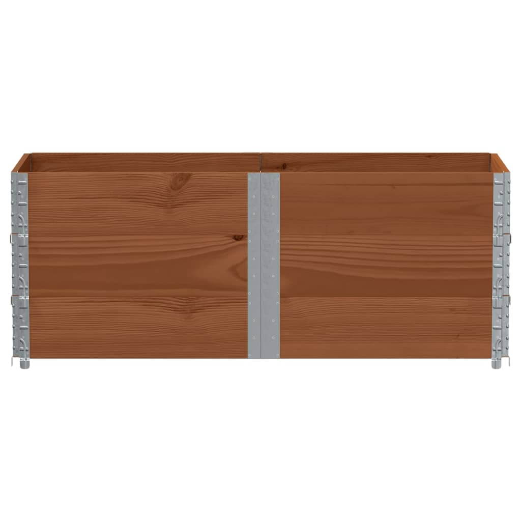 Pallekarmer 3 stk brun 150x50 cm heltre furu vidaXL