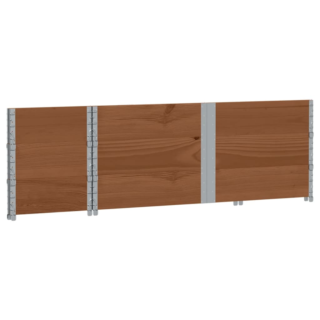 Pallekarmer 3 stk brun 150x50 cm heltre furu